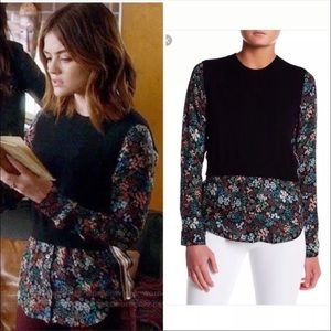 Veronica Beard Mellow Mixed Media Sweater Sz M